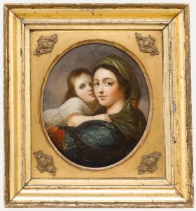 Italian School 19th Century Oil - Mother and Child