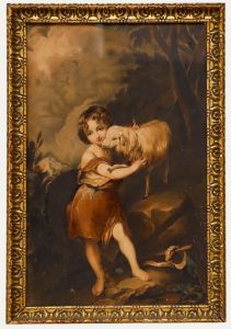 After Bartolomé Esteban Murillo (1617-1682) - Watercolour, The Infant Saint John