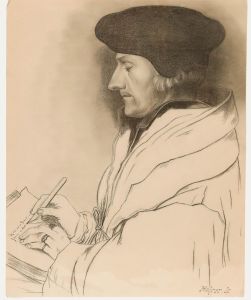 Hans Holbein the Younger - Mid 20th Century Graphite Drawing, Erasmus