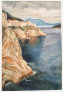 Impressionist 20th Century Oil - View of Dubrovnik