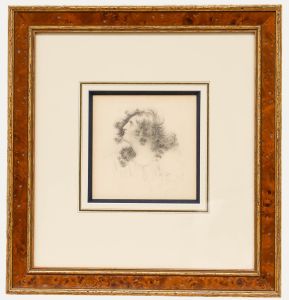 H. Harding - Fine 1822 Graphite Drawing, Romantic Gentleman