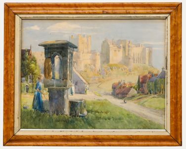 Alice Elizabeth Arthur (1886-1940) - 1918 Watercolour, Bamburgh Castle