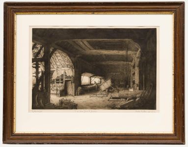Morton Mathews (1866-1953) - Framed Early 20th Century Etching, The Wheelwright