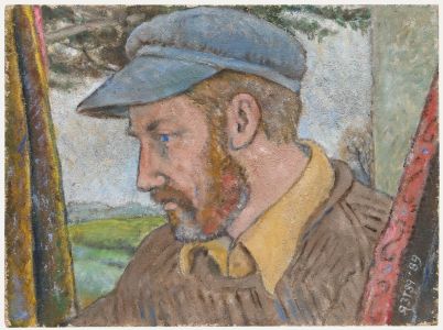 Peter Samuelson (1912-1996) - 1989 Oil, Portrait of a Farmer