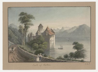 Thomas Remnant Charleton (1756-1849) - Watercolour, Chillon Castle