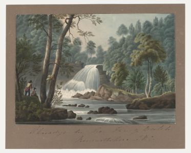 Thomas Remnant Charleton (1756-1849) - Watercolour, Falls of Rhaladyr Du