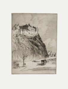 Nathaniel Sparks RE (1880-1956) - 1910 Etching, Edinburgh Castle