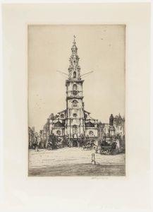 Nathaniel Sparks RE (1880-1956) - Early 20th Century Etching, St Clement Danes
