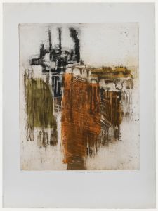 Betty Connal Peebles (1935-1999) - 20th Century Collagraph, Structure aux Champs