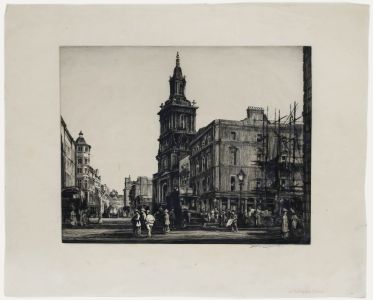 Nathaniel Sparks (1880-1956) - Early 20th Century Etching, St Botolph's Church
