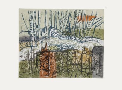 Betty Connal Peebles (1935-1999) - 20th Century Collagraph, Haie Vive