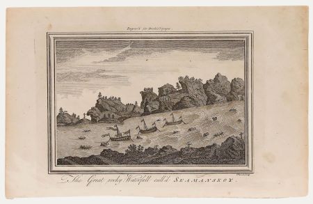 Emanuel Bowen - Engraving, The Great Rocky Waterfall Call'd Skamanskoy