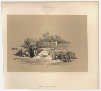 Louis Haghe after David Roberts - 19th Century Lithograph, Fountain of Cana