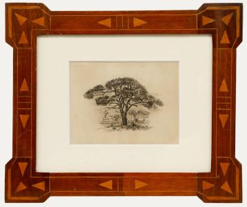 Early 20th Century Etching - A Mighty Tree