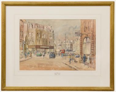 Hugh McKenzie (1909-2005) - Framed 1977 Watercolour, Bromley High Street