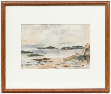 Agnes Mabel Murray Mackinlay (1876-1970) - Watercolour, Carrick Bay