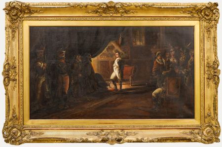 Arthur Beaumont (1890-1978) - 1910 Oil, Napoleon Meeting Officials in his Study