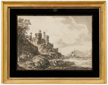 W. Pickett and J. Clarke after P.J. de Loutherbourg - Etching, Conway Castle