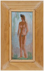 Kurt Lauber (1893-1971) - Framed Mid 20th Century Oil, Standing Female Nude
