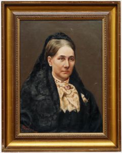 Framed Late 19th Century Oil - Portrait of a Widow