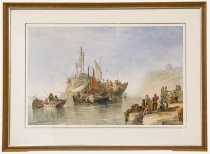 John Francis Salmon (1808-1886) - Framed 1867 Watercolour, Fort Pitt, Chatham