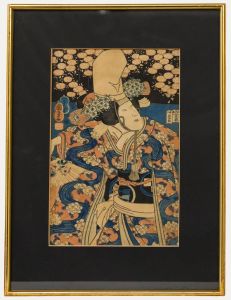 Utagawa Kuniyoshi (1798-1861) - 19th Century Japanese Woodblock, Musume Dojoji