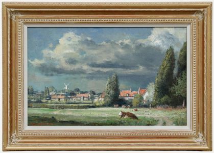 Kenneth Raymond Denton (1932-2024) - Framed Oil, Brewing Storm Nr Harwich