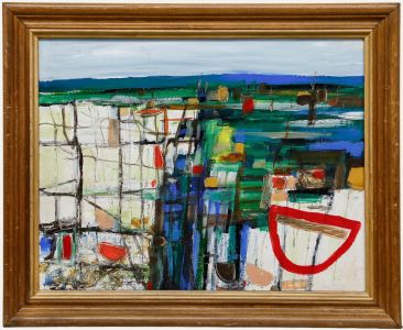 St Ives School Contemporary Oil - Penzance Along the Edge