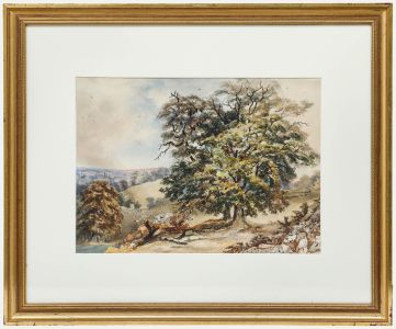 Framed 19th Century Watercolour - Rambling in the Countryside