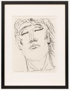 Henry De Waroquier (1881-1970) - Framed 1946 Etching, Head
