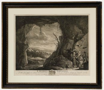 L. Sullivan after D. Teniers - 18th Century Engraving, St. Anthony's Temptations