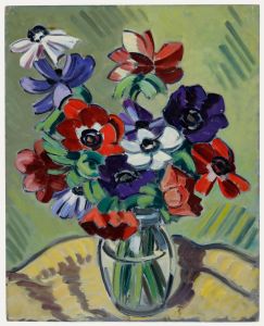 Modernist 20th Century Oil - Still Life with Anemones I