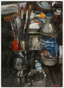 Leonardi - Impasto 20th Century Oil, The Painter's Studio