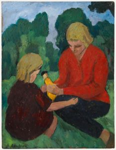 Georges Joubin (1888-1983) - Mid 20th Century Oil, Mother and Daughter