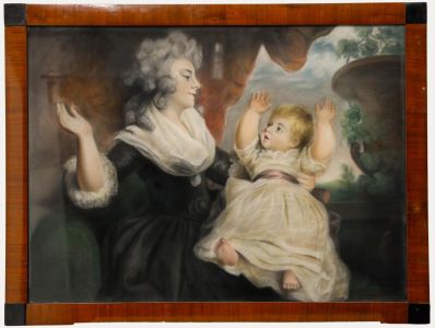 After Sir Joshua Reynolds (1723-1792) - 19th Century Pastel, Duchess and Daughter