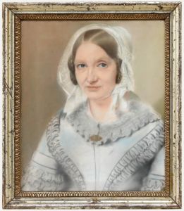 Framed Mid 19th Century Pastel - Mrs Hauptmann