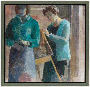 Bernadette Kelly (b.1933) - Mid 20th Century Oil, Artist at the Easel