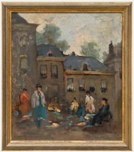 Attrib. Gerrit Stegeman (1858-1940) - Early 20th Century Oil, Street Scene