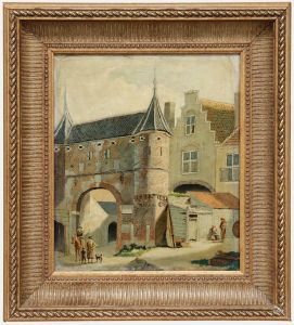 Hasman - Framed Late 19th Century Oil, The City Gates