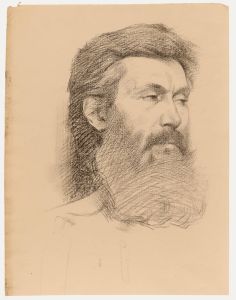 Early 20th Century Graphite Drawing - A Bearded Man