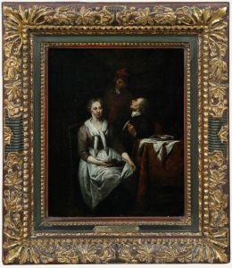 Jan Baptist Lambrechts (1680-1731) - 18th Century Oil, Interior Scene II