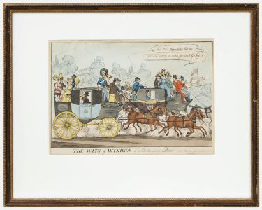 Framed 1827 Etching - The Wits of Windsor
