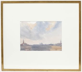 John Newberry (b.1934) - Framed 1986 Watercolour, Venetian Skyline