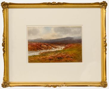 Charles Edward Brittan (1870-1949) - Framed  Watercolour, Moorland Stream