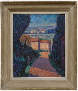Jean Goigoux - Framed Mid 20th Century Oil, The Path to the Village
