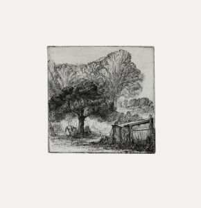 Jean-Pierre Cornet (b.1925) - Mid 20th Century Etching, Working the Garden