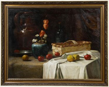 W. F. Mulder - Framed Mid 20th Century Oil, Still Life with Ginger Jar & Fruit