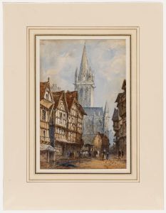 Late 19th Century Watercolour - The Church of Saint Pierre