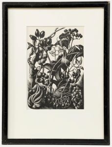 Clare Leighton (1898-1989) - Mid 20th Century Woodcut, Berries