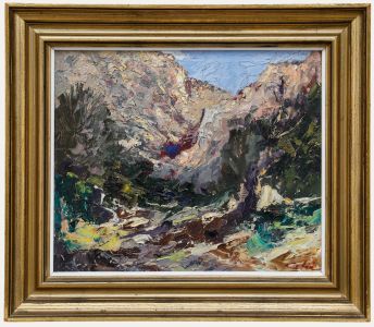 Bernardino Celia Colom (1921-1985) - Impasto 1970 Oil, Sa Calobra Mountain